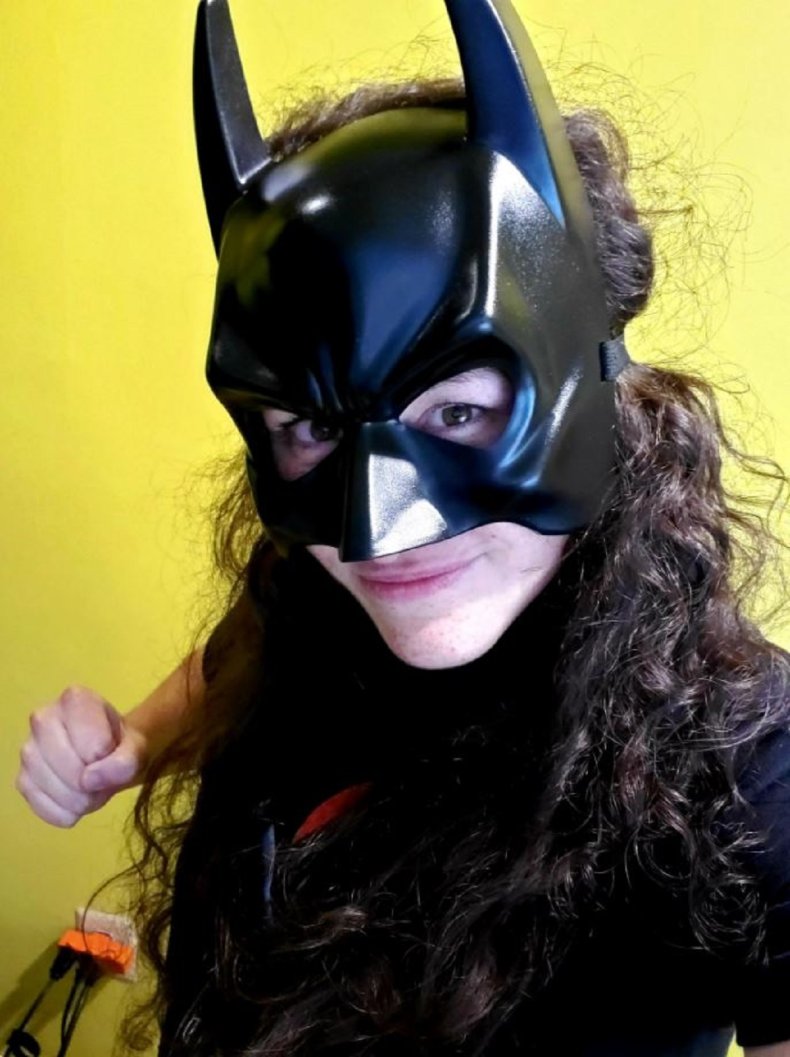 Sim Mularkey and her Batman birthday