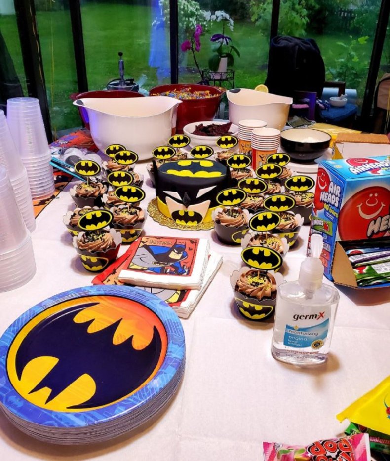 Sim Mularkey and her Batman birthday