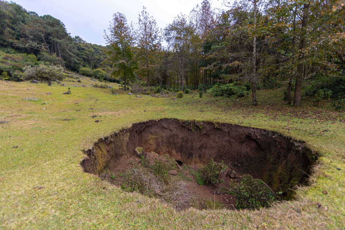 A sinkhole in el Cielo, Tamaulipas, Mexico