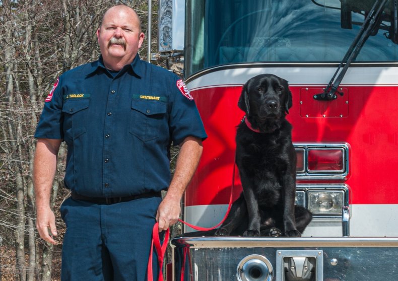 John Tadlock and Sheldon the dog