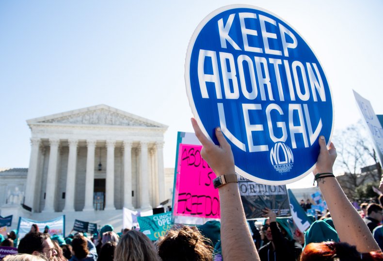 Pro-choice activists supporting abortion protest