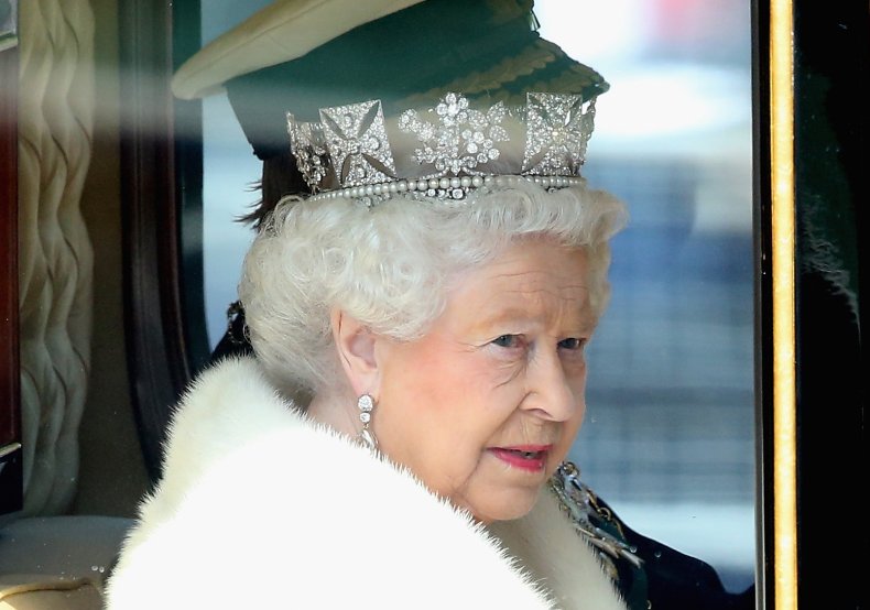 Queen Elizabeth II Wearing Crown