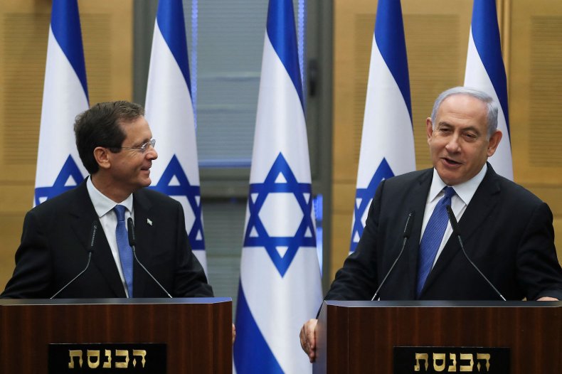Isaac Herzog and Benjamin Netanyahu