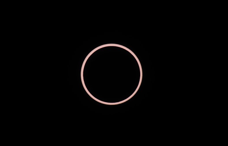 A "ring of fire" annular solar eclipse