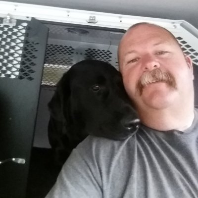 John Tadlock and Sheldon the dog John Tadlock and Sheldon the dog