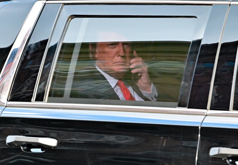 Trump in NYC car