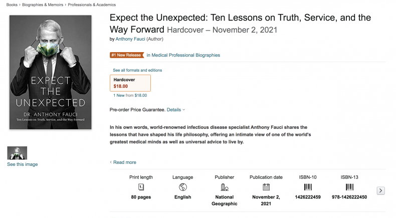 Fauci book pulled from Amazon