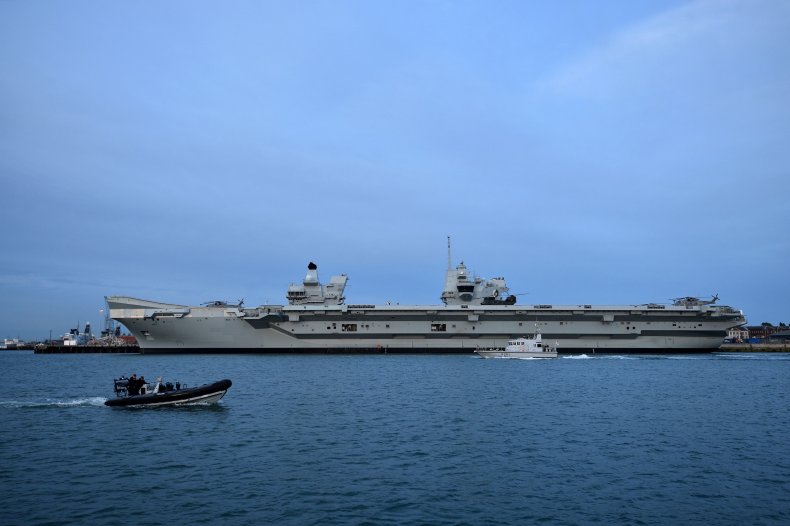 The Royal Navy's HMS Queen Elizabeth ship.