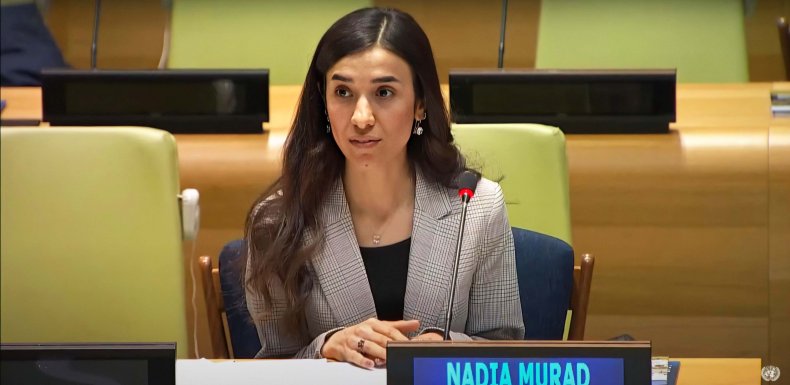 Nadia Murad speaking