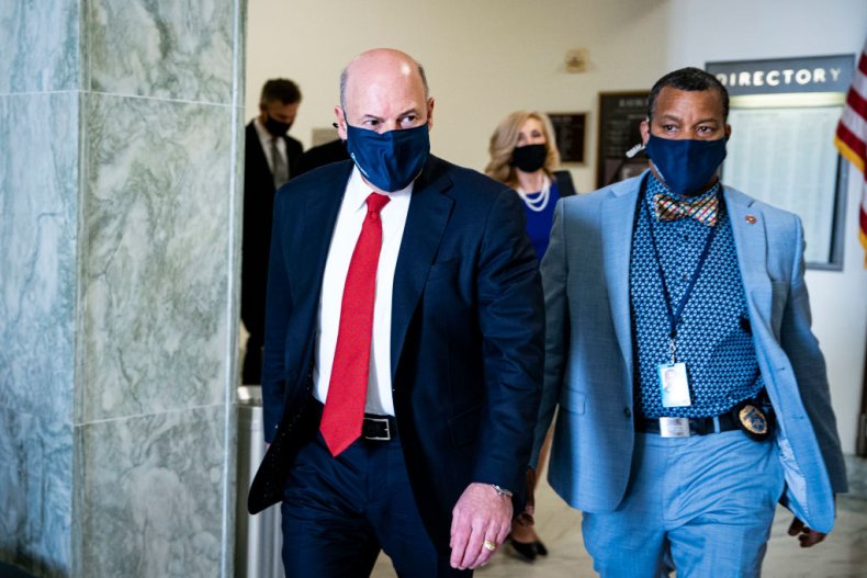 Postmaster General Louis DeJoy Leaves Hearing