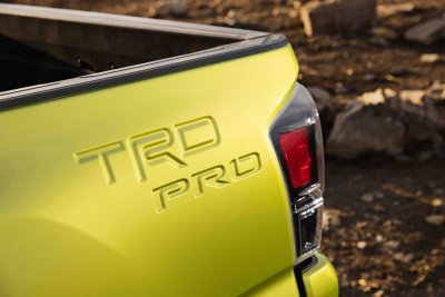 2022 Toyota Tacoma TRD Pro badging stamped