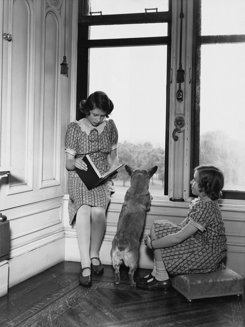 Queen Elizabeth II and Corgi During WW2