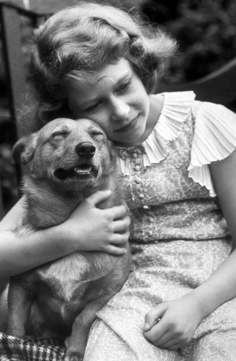 Queen Elizabeth as Child With Dog