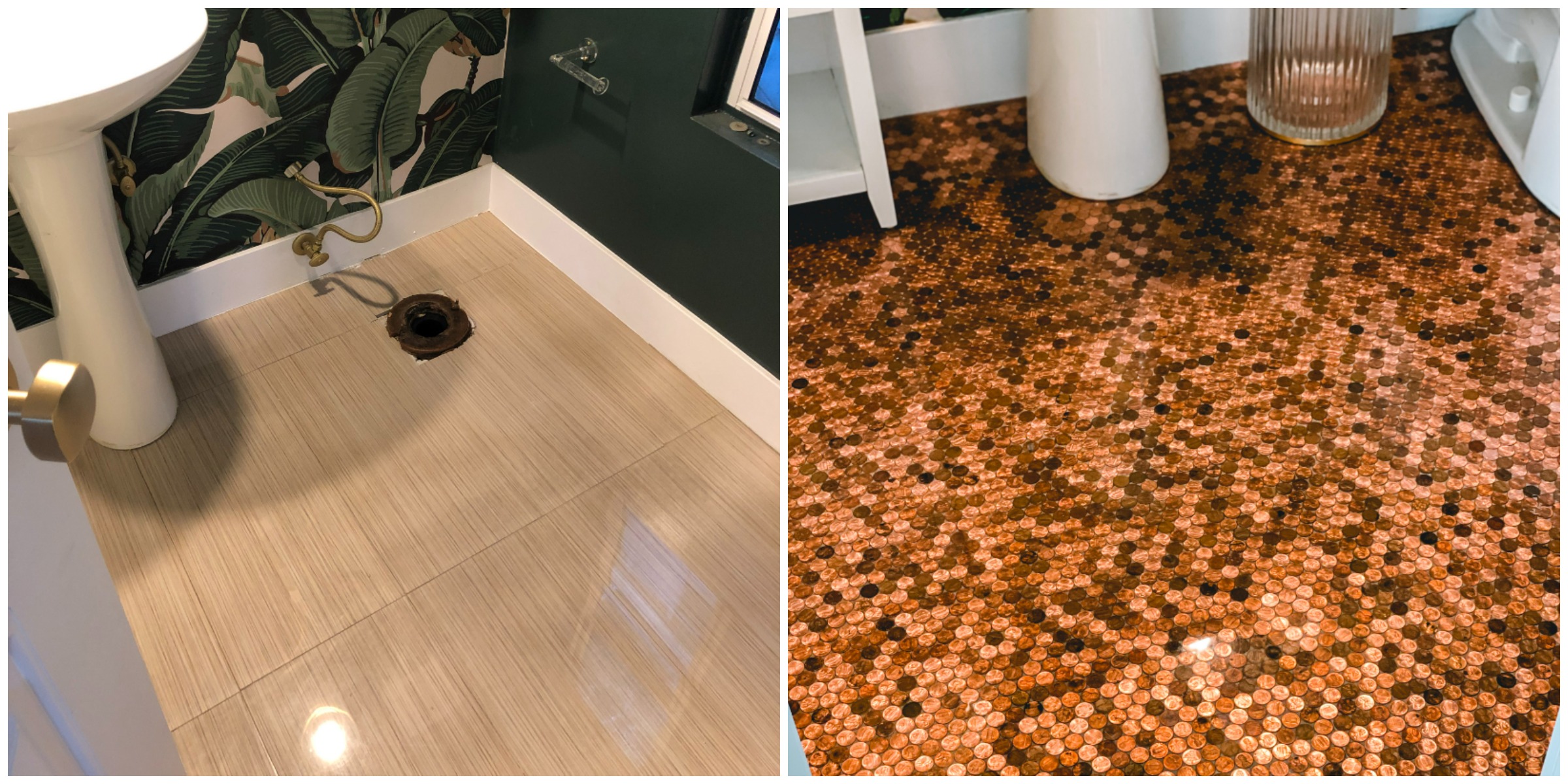 Diy Penny Pennies Tile Floor For Unique Flooring Treatment