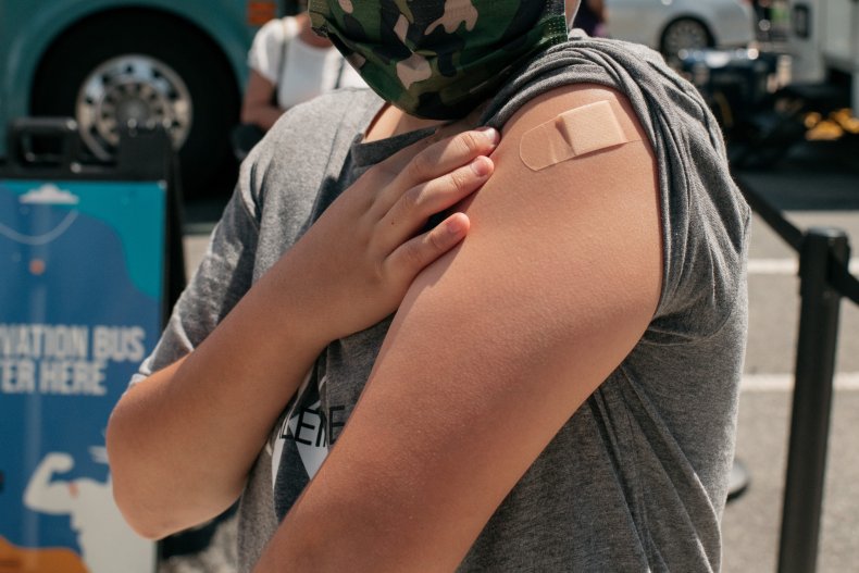 13-year-old newly vaccinated against COVID-19