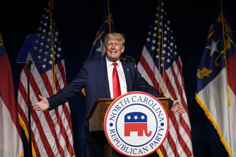 Donald Trump addresses NCGOP convention