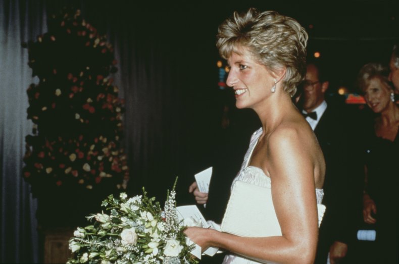 Princess Diana in Off-the-Shoulder Dress