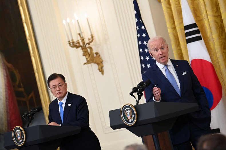 Joe, Biden, and, Moon, Jae, in, summit