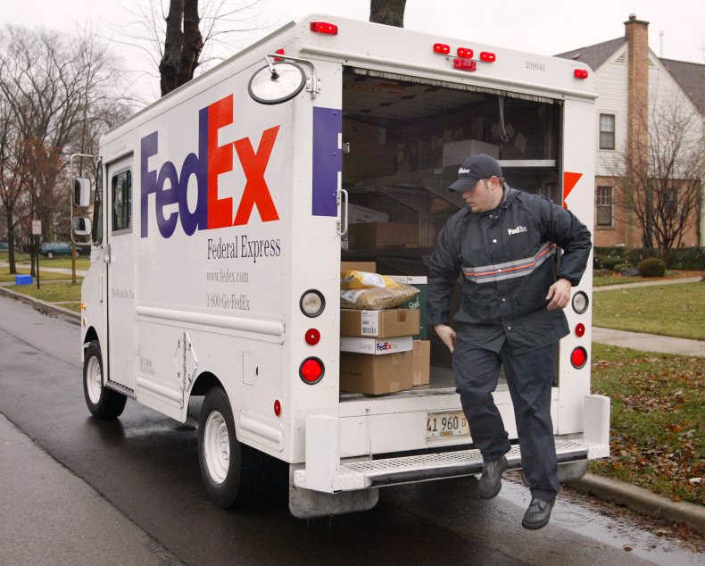 A FedEx driver in Illinois in 2002.