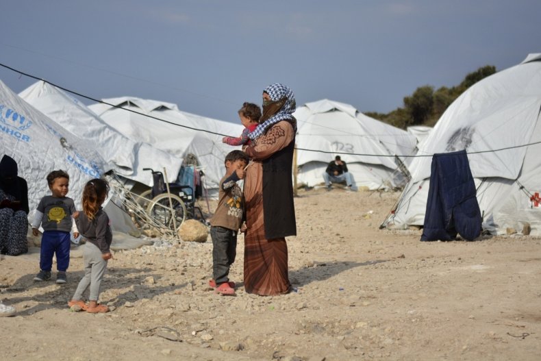 Karatepe Refugee Camp in Lesbos, Greece