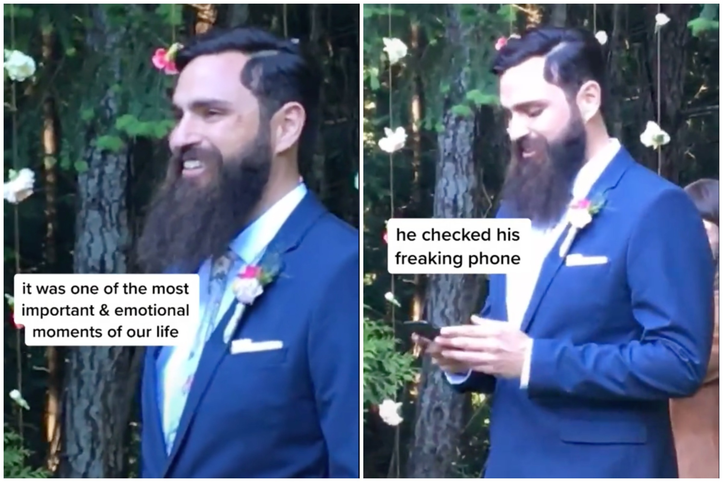 Video of Groom Checking His Phone During Wedding Ceremony Sparks Debate on TikTok