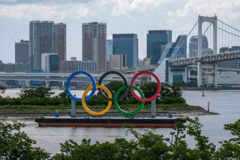 Olympic rings at Tokyo 2020