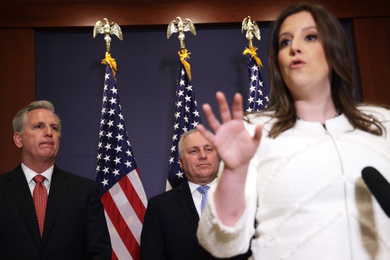 Representative Elise Stefanik Speaks to the Press