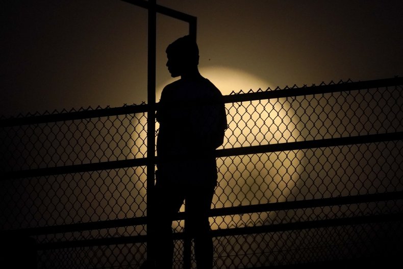 Lone Person at an Observation Tower