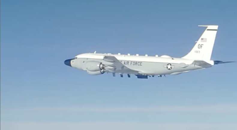US, RC-135, spy, plane, intercepted, by, Russia