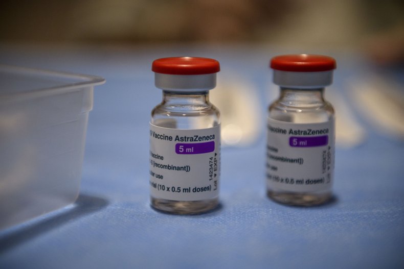 Vials of the AstraZeneca Vaccine