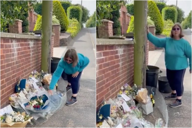 Woman slammed for 'destroying' late teen's memorial