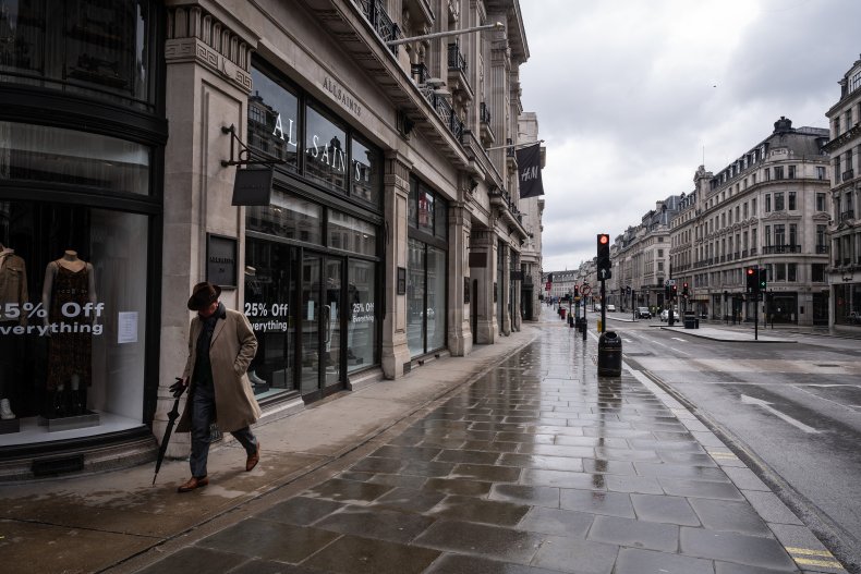 Man Walks During COVID-19 Lockdown, London