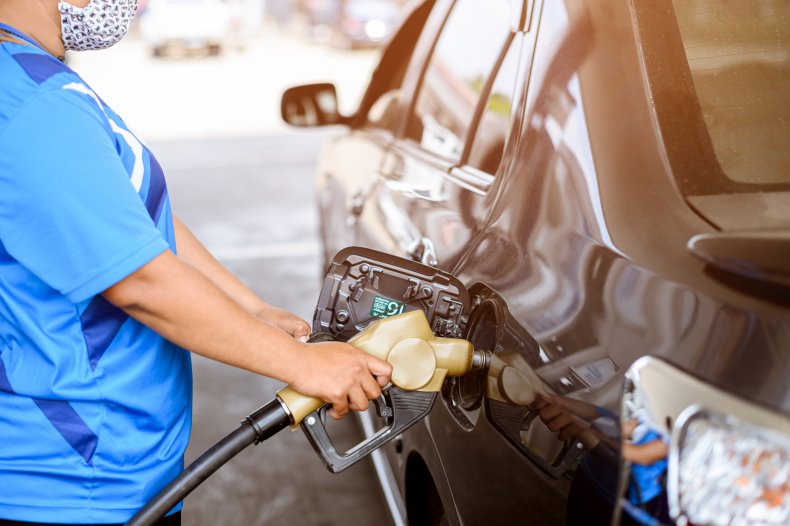 Person getting gas