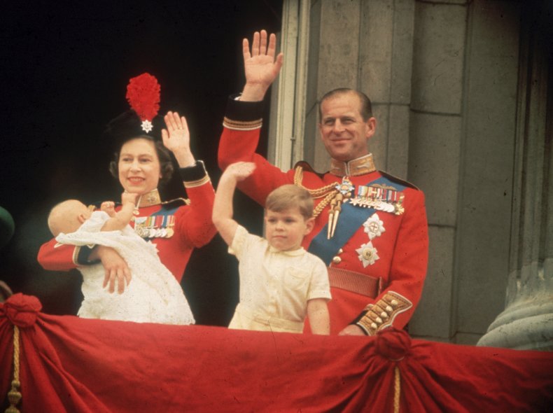 Queen Elizabeth II and Baby Prince Edward