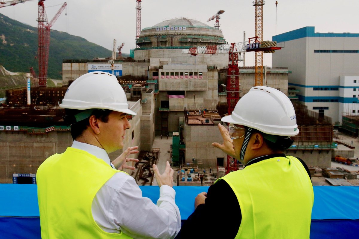 George Osborne at Taishan nuclear power plant