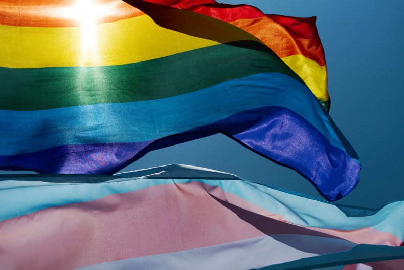 Gay and trans pride flags