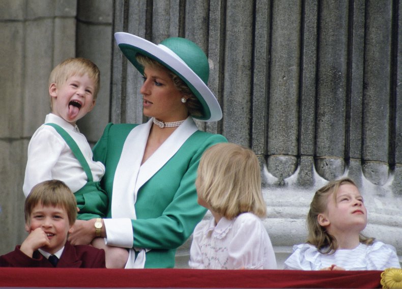 Princess Diana With Harry and William