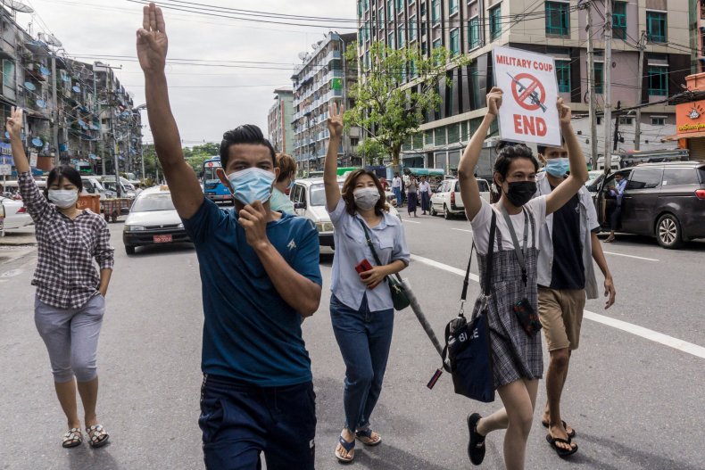 Myanmar Protesters