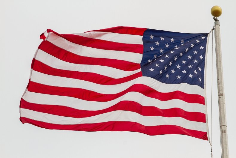 A U.S. flag seen in California. 