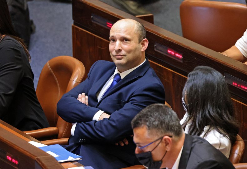 Naftali Bennett attends Knesset session
