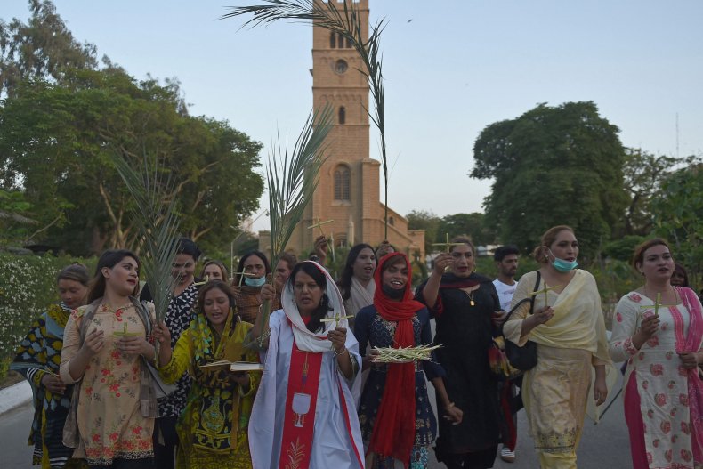 Pakistan's transgender community attends a church service