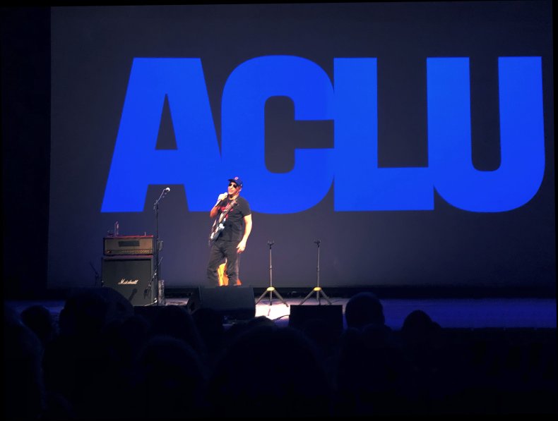 NEW YORK- SEPTEMBER 18: Tom Morello relates
