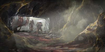 Artwork of a Cave System in Starfield Artwork of a Cave System in Starfield