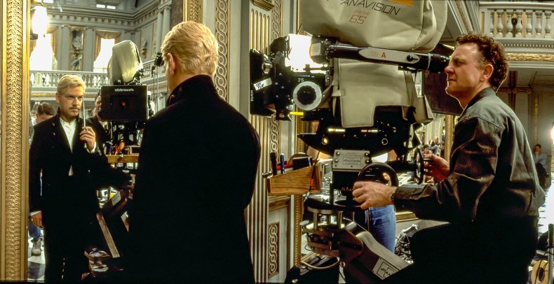 Kenneth Branagh filming Hamlet