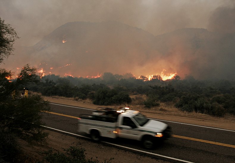 A 2005 wildfire seen in Arizona.