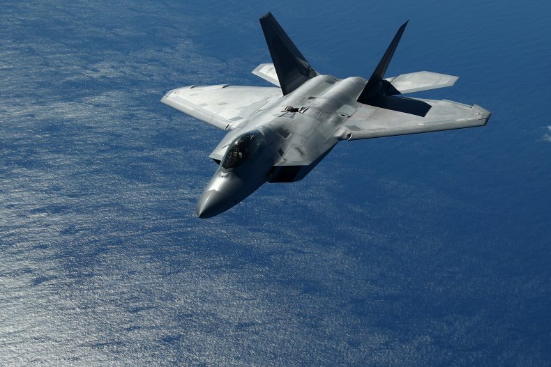 An F-22 Raptor After Refueling