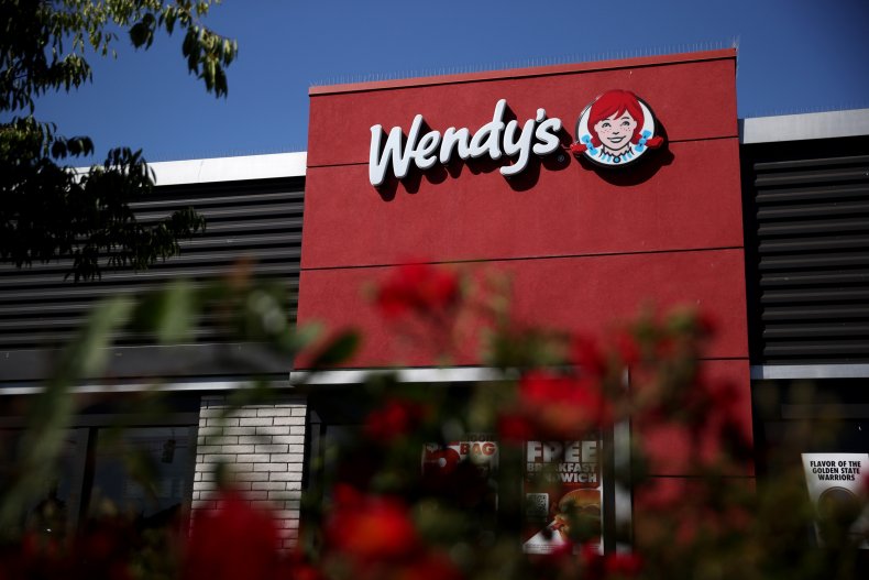 A view of a Wendy's restaurant.