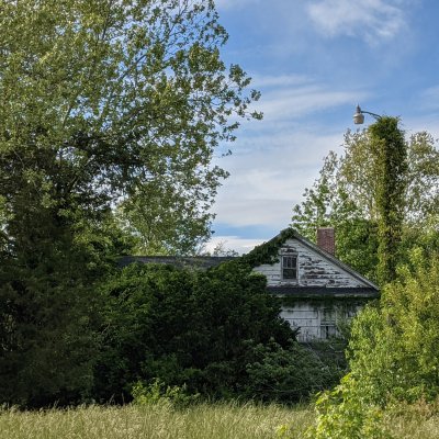 Exterior shot of an abandoned house. Exterior shot of an abandoned house.