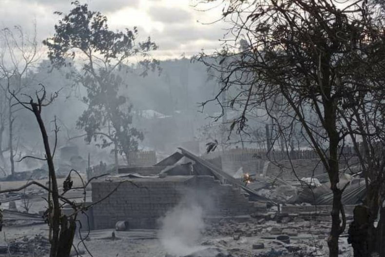 Devastation of Kinma Village in Myanmar