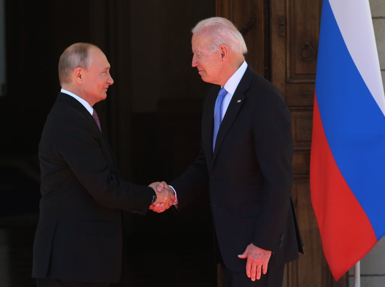 Biden and Putin Handshake